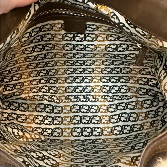 Gucci brit hobo bag in fur - Picture 4 of 13